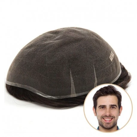 Helios | Hair System for Bald Men | Full Swiss Lace Base | Best for Active Lifestyle