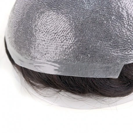 Coeus Men's Hair Replacement Unit | 0.08mm Full Thin Skin Base | Men's Hairstyle for Wavy Hair