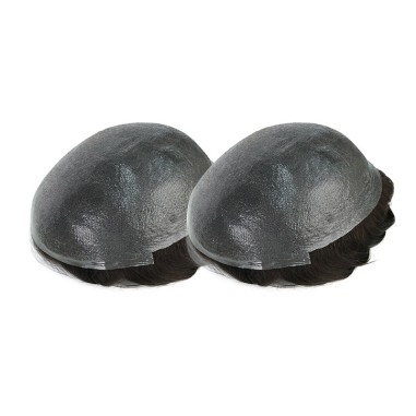 2-Piece Bundle of Upgrade Eros | Men’s Hair System with C-through Bio Skin | 0.02-0.03mm | Dull Finish, Transparent, Soft