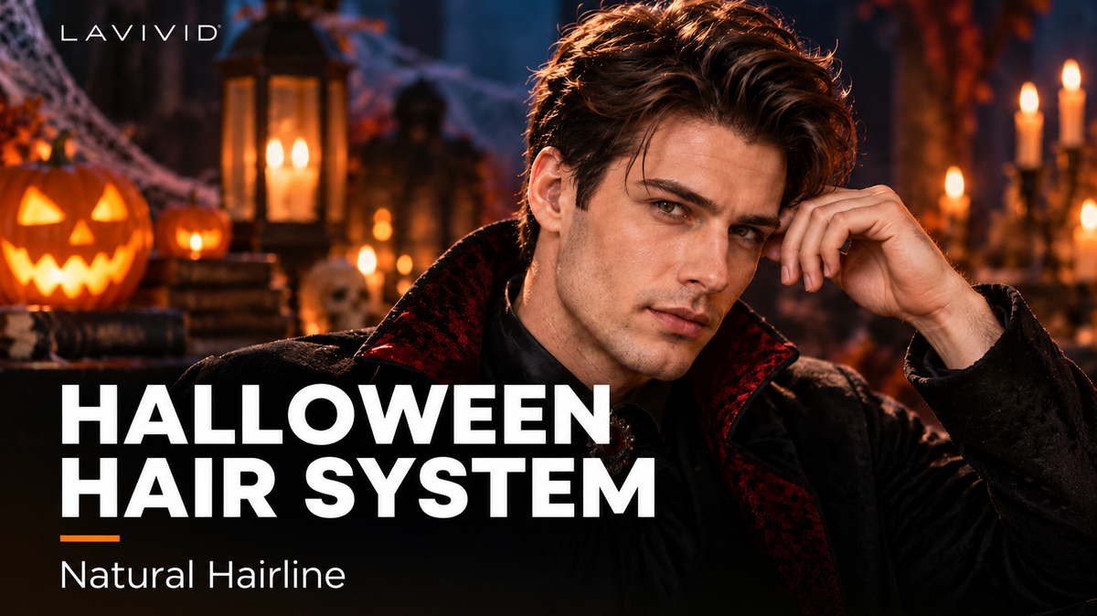 Halloween Hair System Styling for a Natural Hairline