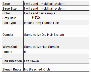 Custom Made Hair System