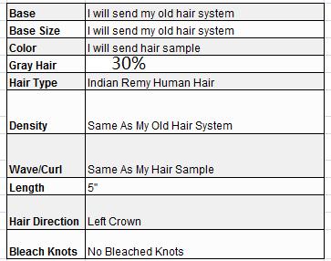 Custom Made Hair System