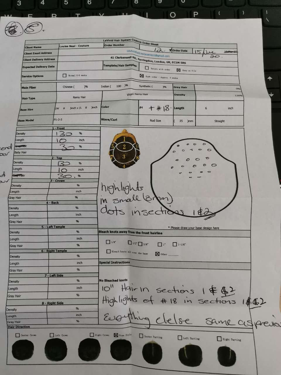 Custom Made Hair System for Salon