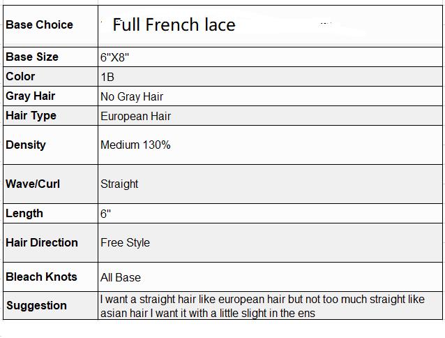 Custom Made Hair System