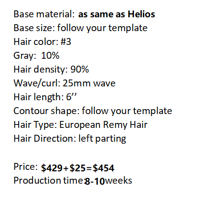 Custom Made Hair System (2 pieces)