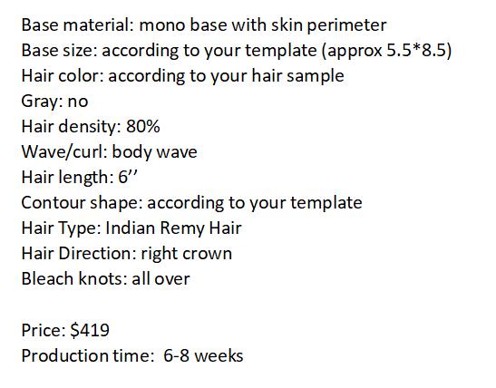 Custom Made Hair System