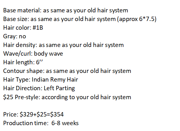 Custom Made Hair System