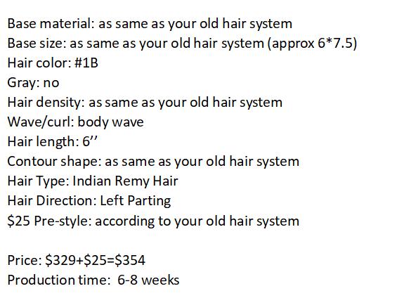 Custom Made Hair System