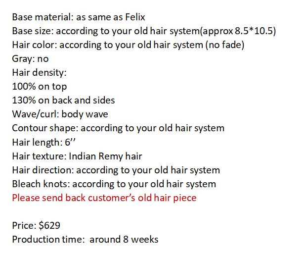 Custom Made Hair System