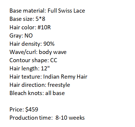 Custom Made Hair System