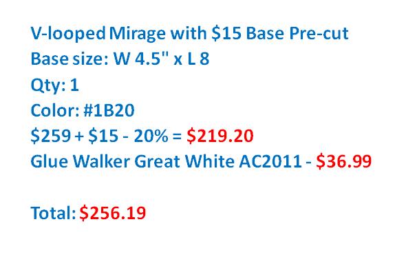 V-looped Mirage with $15 Base Pre-cut