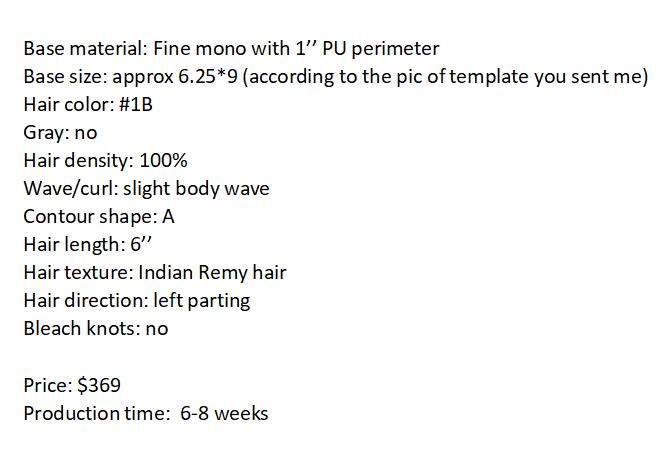 Custom Made Hair System