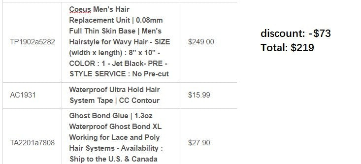 Hair Systems for Alex