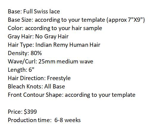 Custom Made Hair System