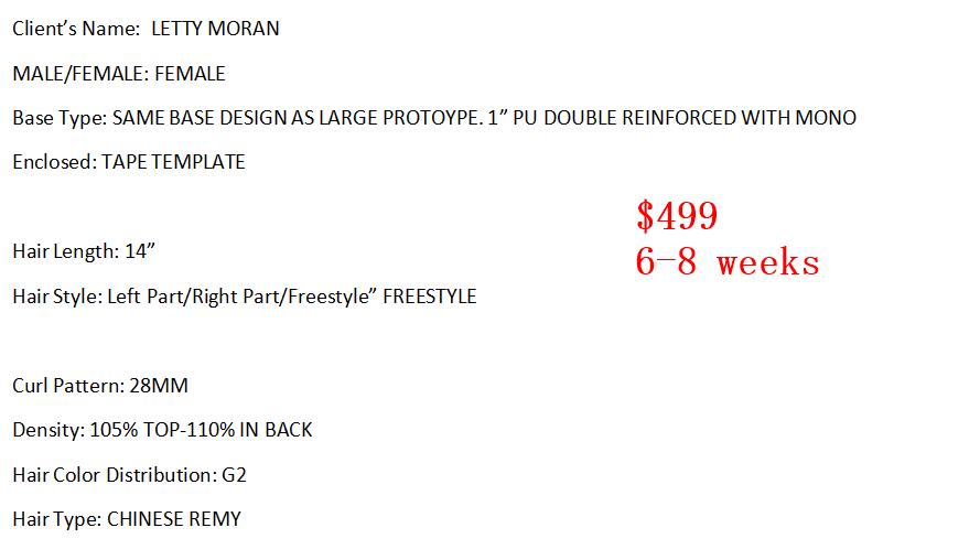 Wholesale Custom Made Hair System for Salon-Christine and Letty