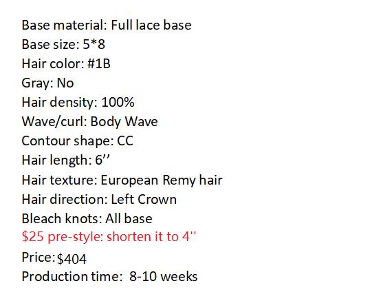 Custom Made Hair System