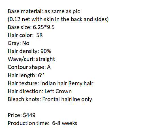 Custom Made Hair System