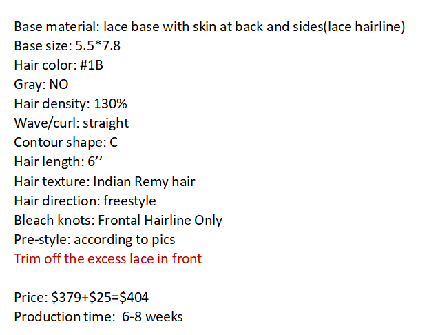 Custom Made Hair System