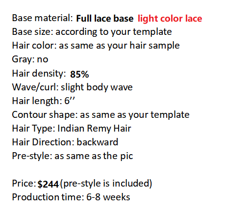 Custom Made Hair System