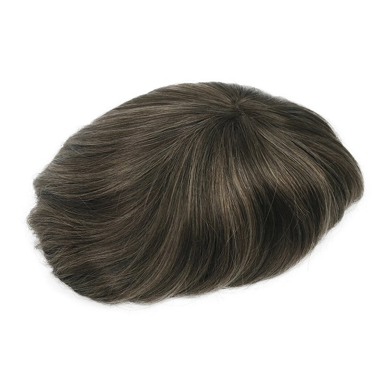 Mikey Blonde Highlighted Hair System with Durable Mono Base and Natural Looking Hairline