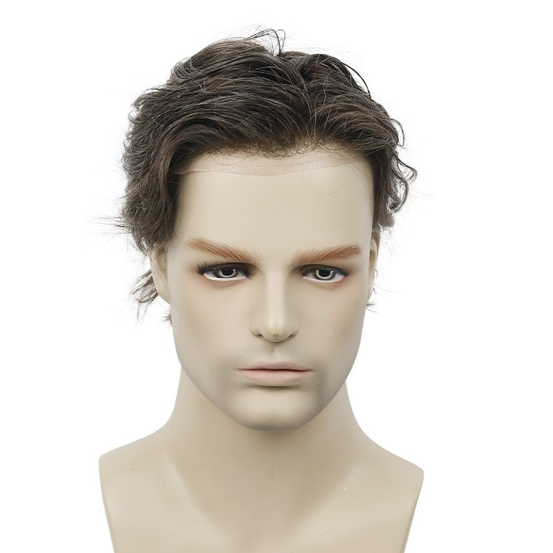 Mikey Blonde Highlighted Hair System with Durable Mono Base and Natural Looking Hairline