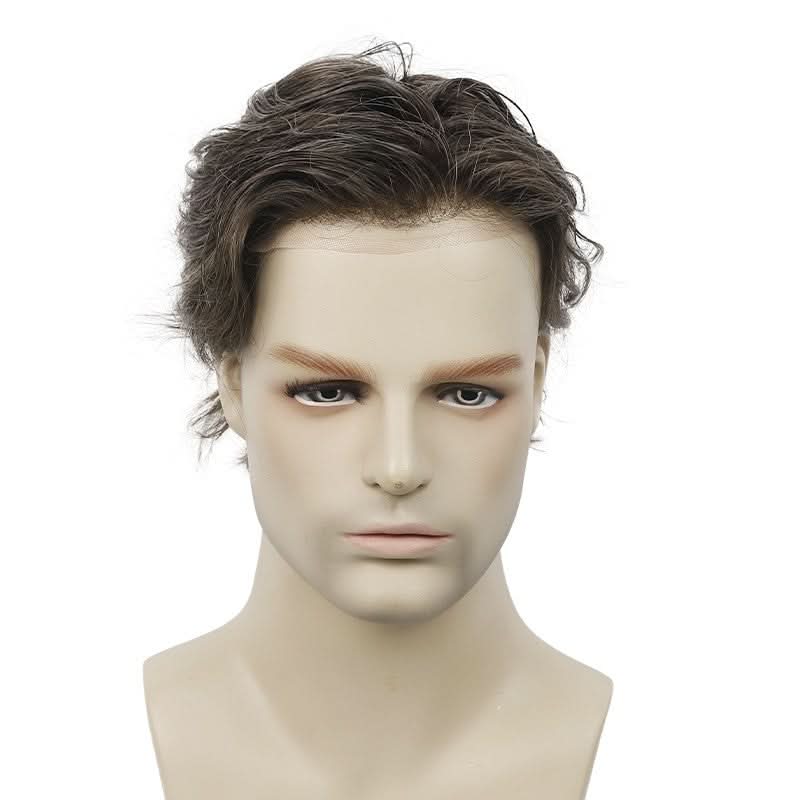 Mikey Blonde Highlighted Hair System with Durable Mono Base and Natural Looking Hairline