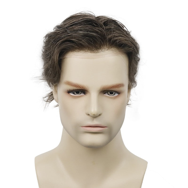 Mikey Blonde Highlighted Hair System with Durable Mono Base and Natural Looking Hairline