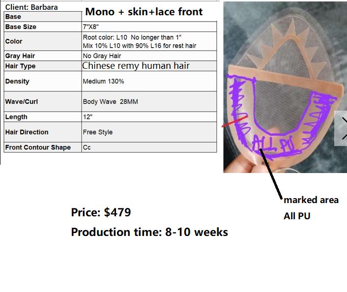 Wholesale Custom Made Hair System for Salon - Stephanie Barbara