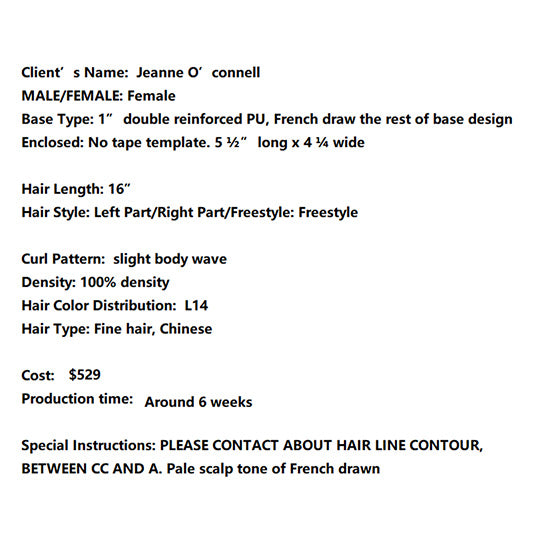 Wholesale Hair System for Salon - Emily - Nora, O'Connel, Stacey