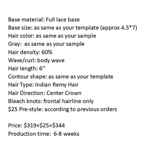 Custom Made Hair System