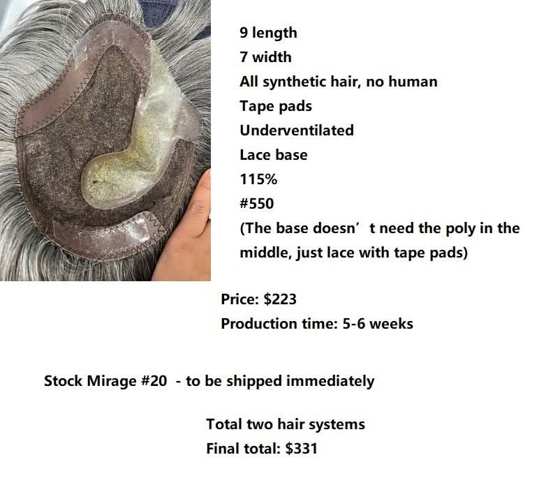 Wholesale Custom Made Hair System for Salon