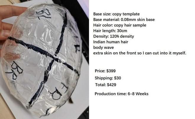 Wholesale Custom Made Hair System for Salon