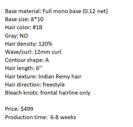 Custom Made Hair System