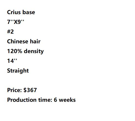 Wholesale Custom Made Hair System for Salon