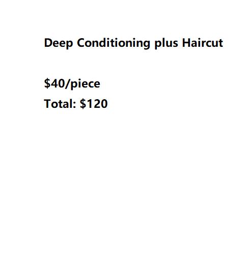 Deep Conditioning and Pre-cut for 3 Repaired Pieces