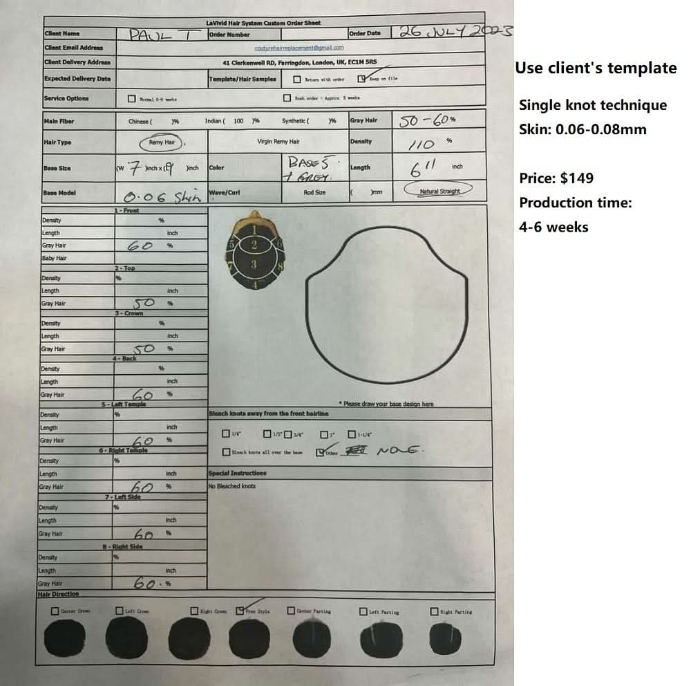 Wholesale Custom Made Hair System for Salon - Ajay-Paul