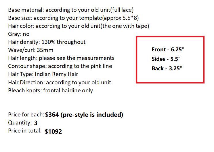 Custom Made Hair System
