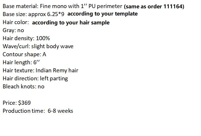 Custom Made Hair System
