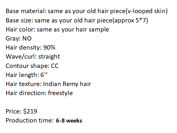 Custom Made Hair System