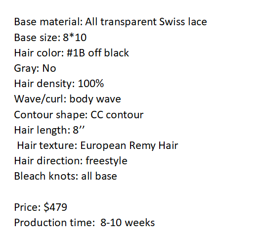 Custom Made Hair System