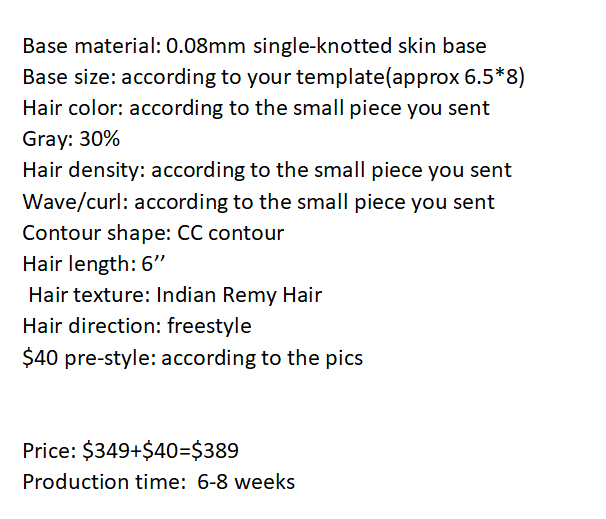 Custom Made Hair System