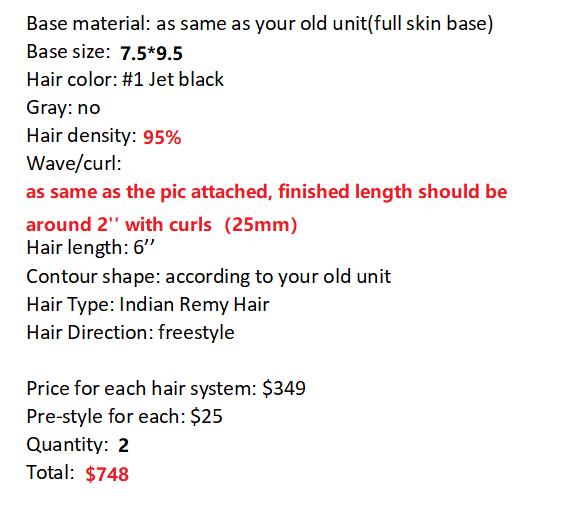 Custom Made Hair System