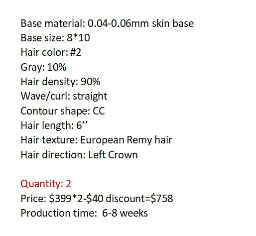 Custom Made Hair System