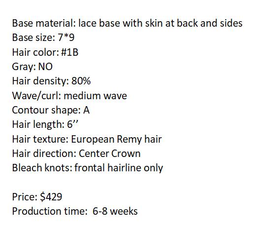 Custom Made Hair System