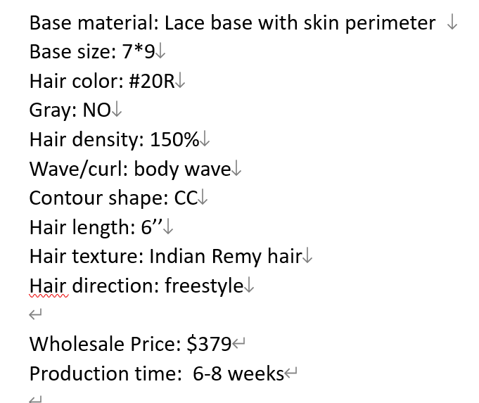 Wholesale Custom Made Hair Systems for Salon