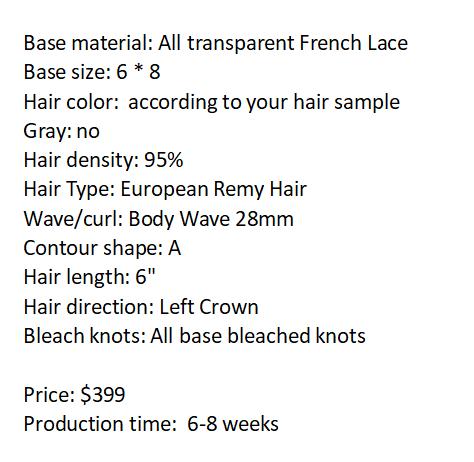 Custom Made Hair System