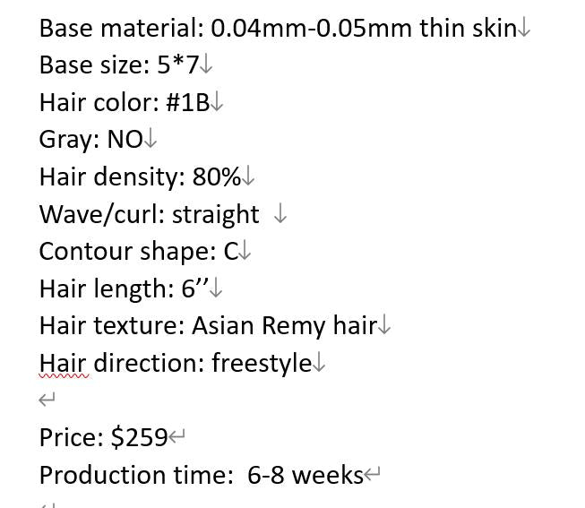 Custom Made Hair System