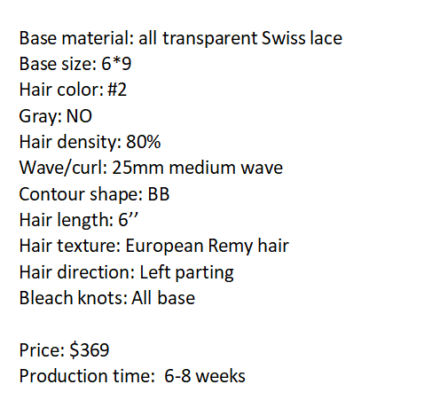 Custom Made Hair System