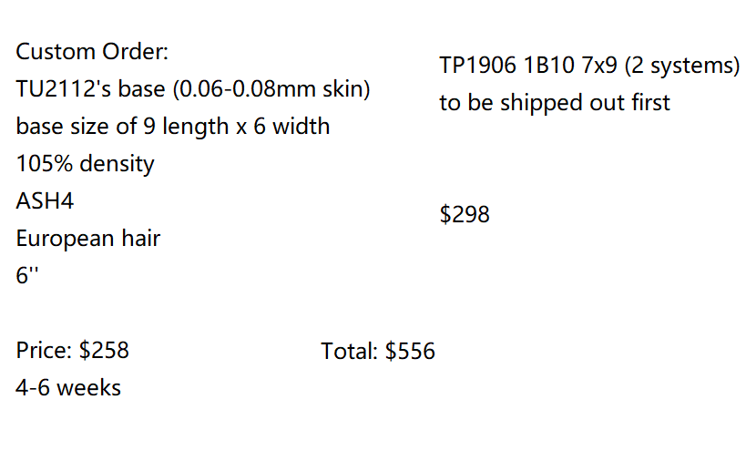 Wholesale Custom Made Hair System for Salon