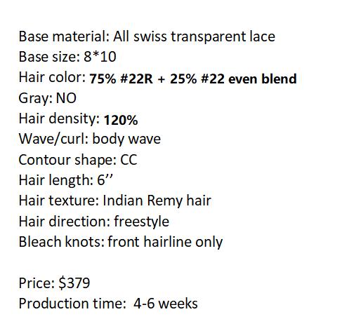 Custom Made Hair System